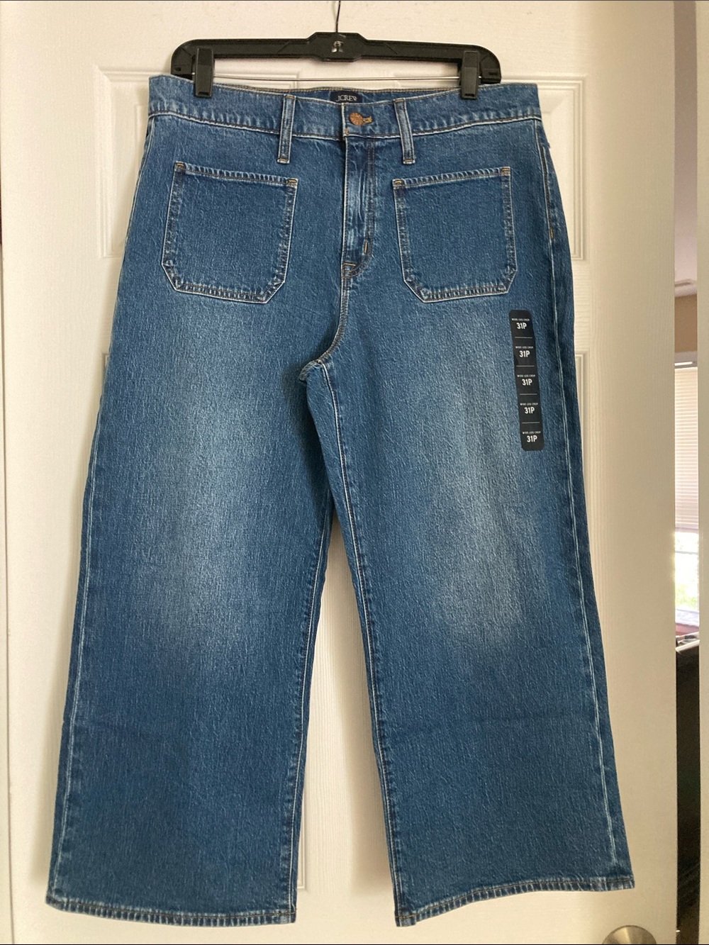 JCrew Factory petite wide leg cropped jeans